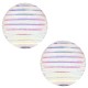 Basic cabochon 20mm stripe Silver crystal holographic